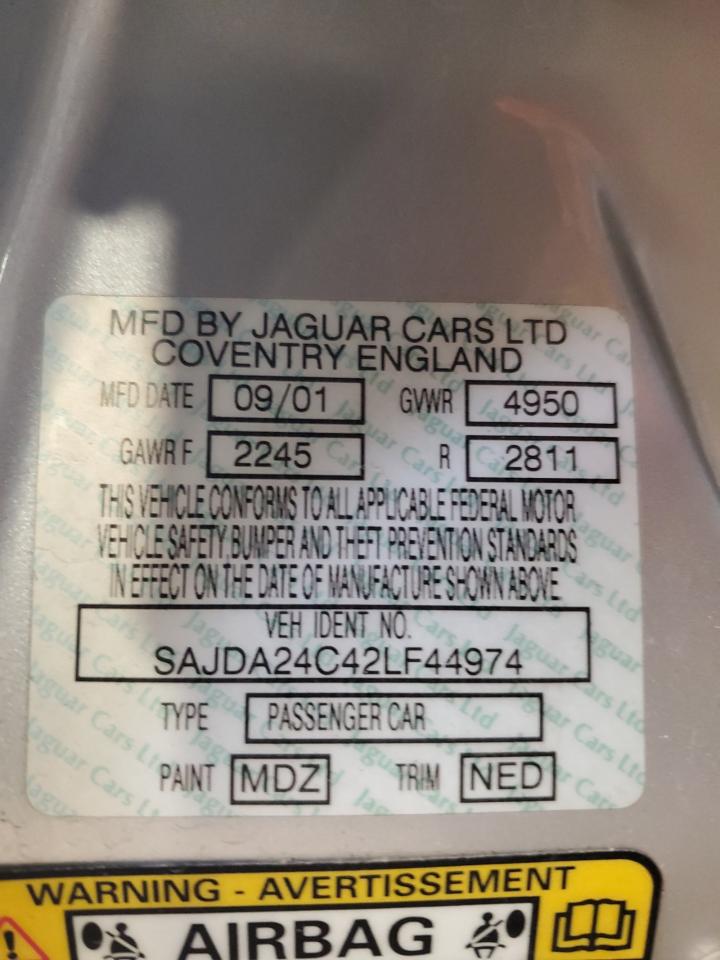 2002 Jaguar Vandenplas VIN: SAJDA24C42LF44974 Lot: 86877875