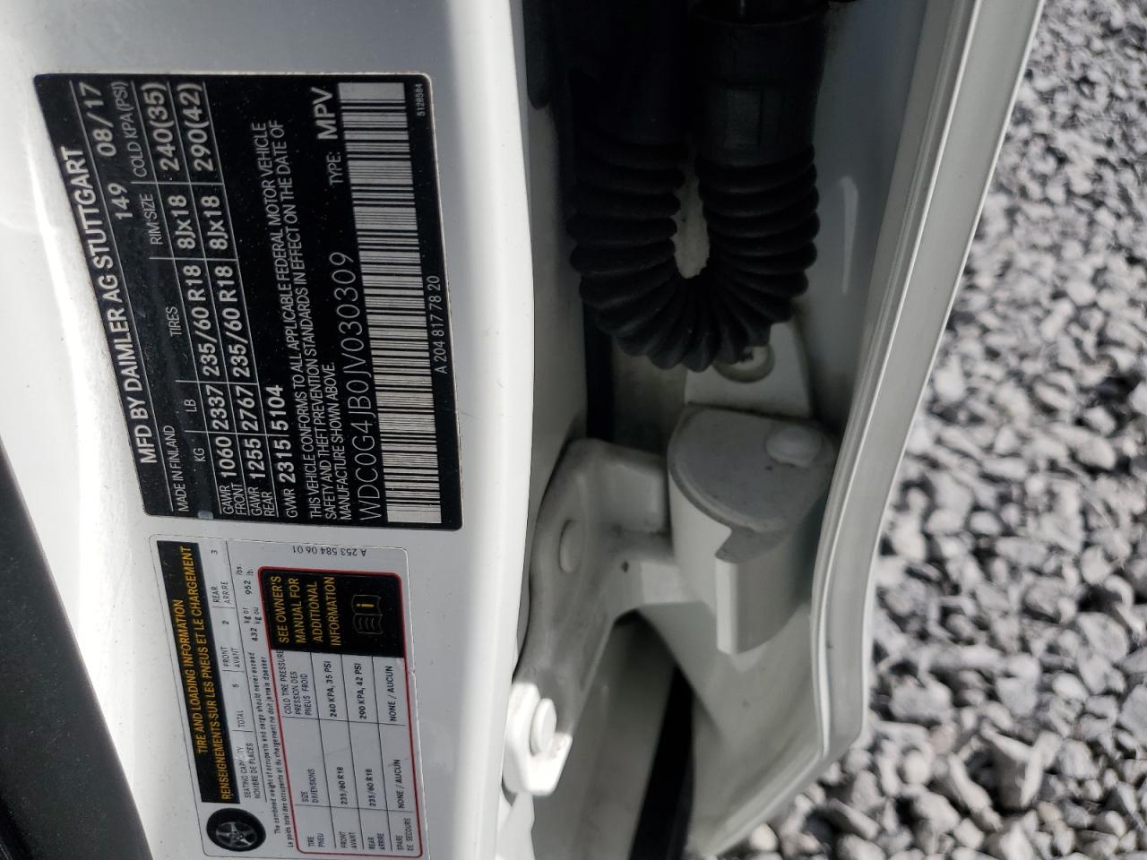 2018 Mercedes-Benz Glc 300 VIN: WDC0G4JB0JV030309 Lot: 87391515