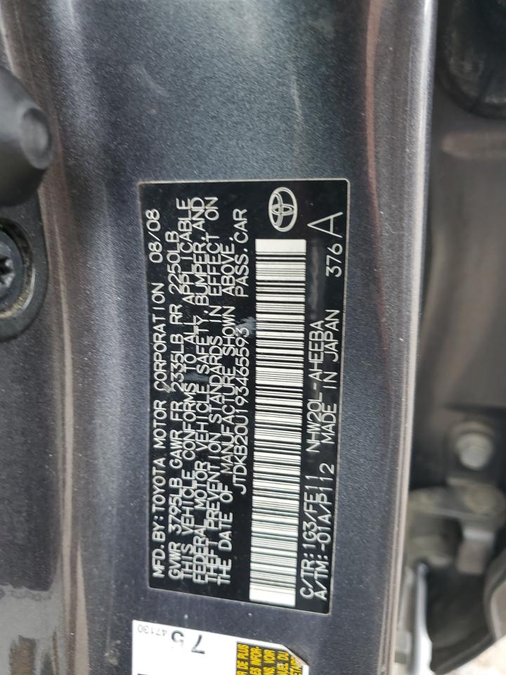 2009 Toyota Prius VIN: JTDKB20U193465593 Lot: 85815775