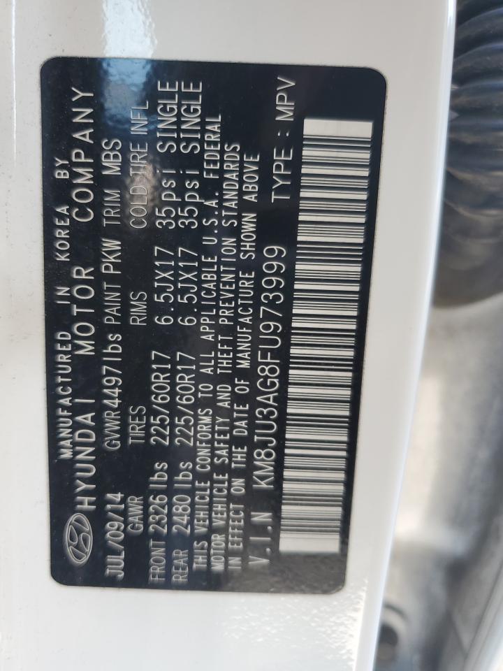 2016 Hyundai Tucson Limited VIN: KM8JU3AG8FU973999 Lot: 86819175