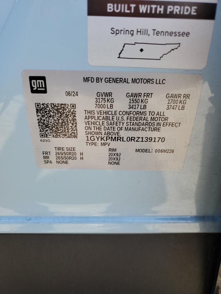 2024 Cadillac Lyriq Tech VIN: 1GYKPMRL0RZ139170 Lot: 90738545