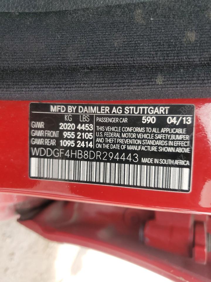 2013 Mercedes-Benz C 250 VIN: WDDGF4HB8DR294443 Lot: 84569595