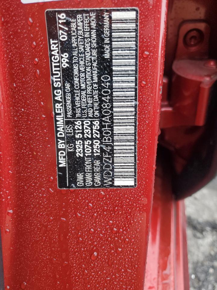 2017 Mercedes-Benz E 300 VIN: WDDZF4JB0HA084040 Lot: 90229865