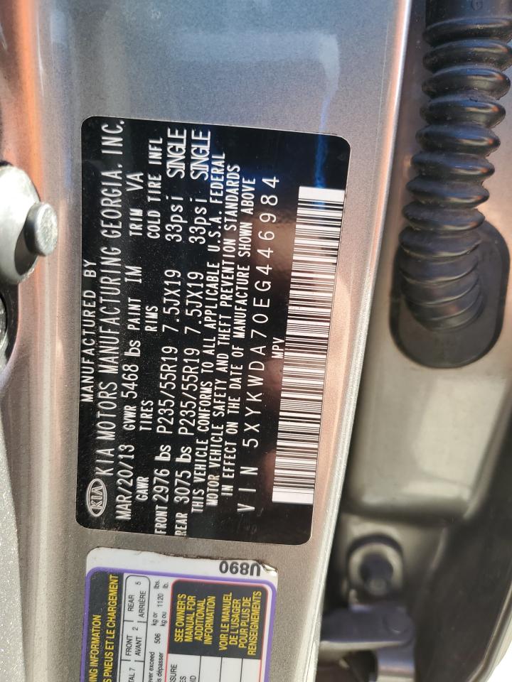 2014 Kia Sorento Sx VIN: 5XYKWDA70EG446984 Lot: 85099915