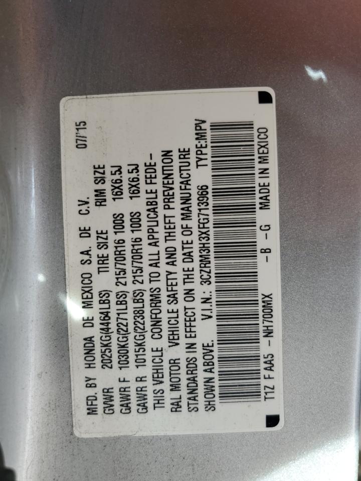 2015 Honda Cr-V Lx VIN: 3CZRM3H3XFG713966 Lot: 91080915