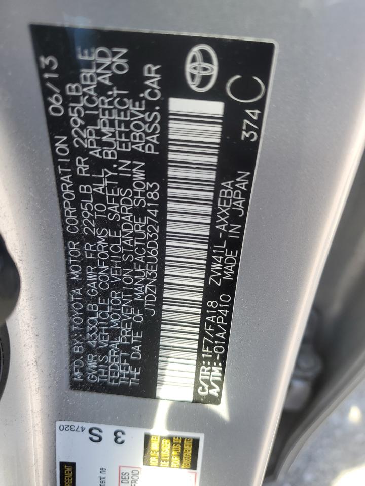 2013 Toyota Prius V VIN: JTDZN3EU6D3274183 Lot: 86592575