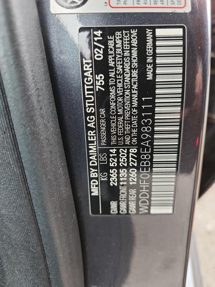 2014 Mercedes-Benz E 250 Bluetec VIN: WDDHF0EB8EA983111 Lot: 82427725