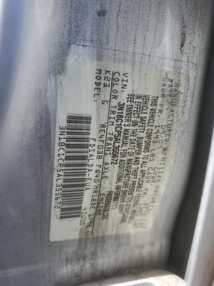 2010 Nissan Versa S VIN: 3N1BC1CP5AL355672 Lot: 86121735