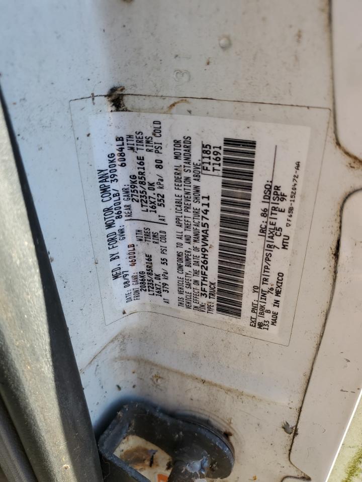 1997 Ford F250 VIN: 3FTHF26H9VMA57411 Lot: 86685435
