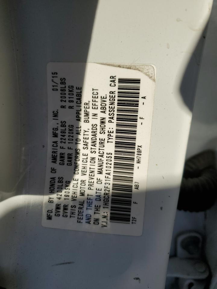 2015 Honda Accord Lx VIN: 1HGCR2F31FA102055 Lot: 81953875