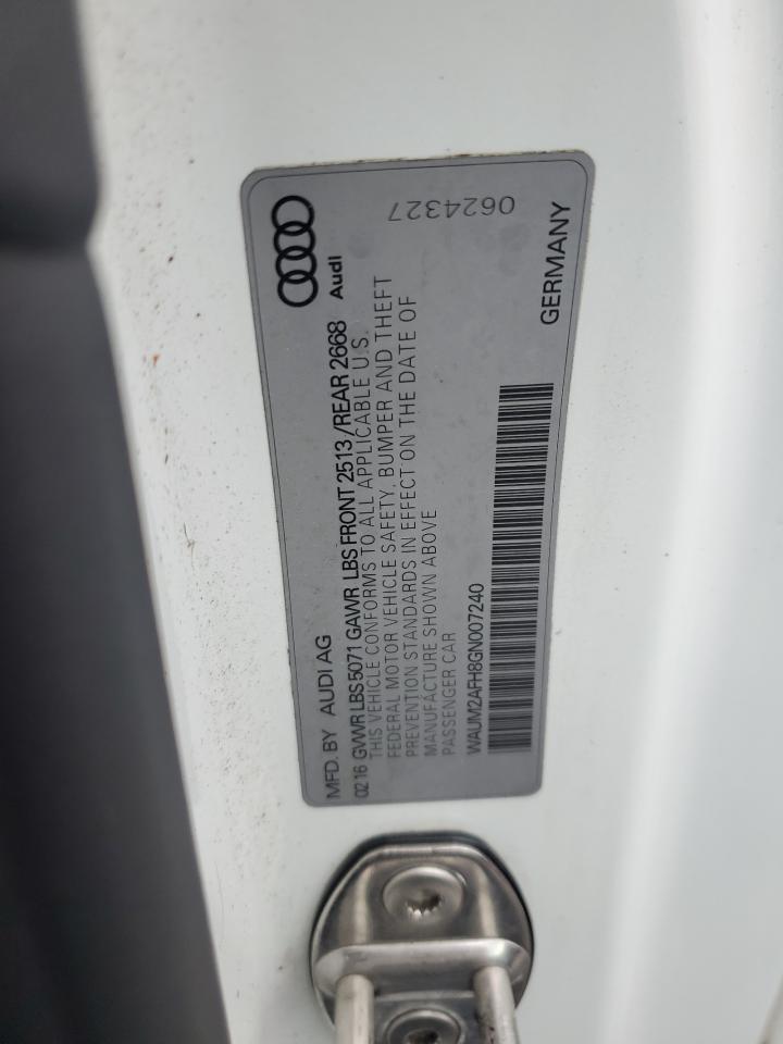 2016 Audi A5 Premium Plus S-Line VIN: WAUM2AFH8GN007240 Lot: 85841995