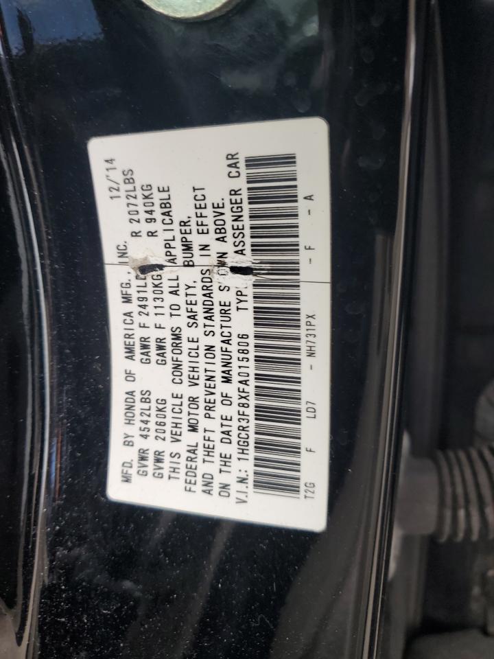 2015 Honda Accord Exl VIN: 1HGCR3F8XFA015806 Lot: 84759725