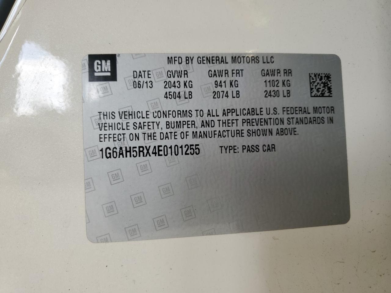 2014 Cadillac Ats Luxury VIN: 1G6AH5RX4E0101255 Lot: 85167385