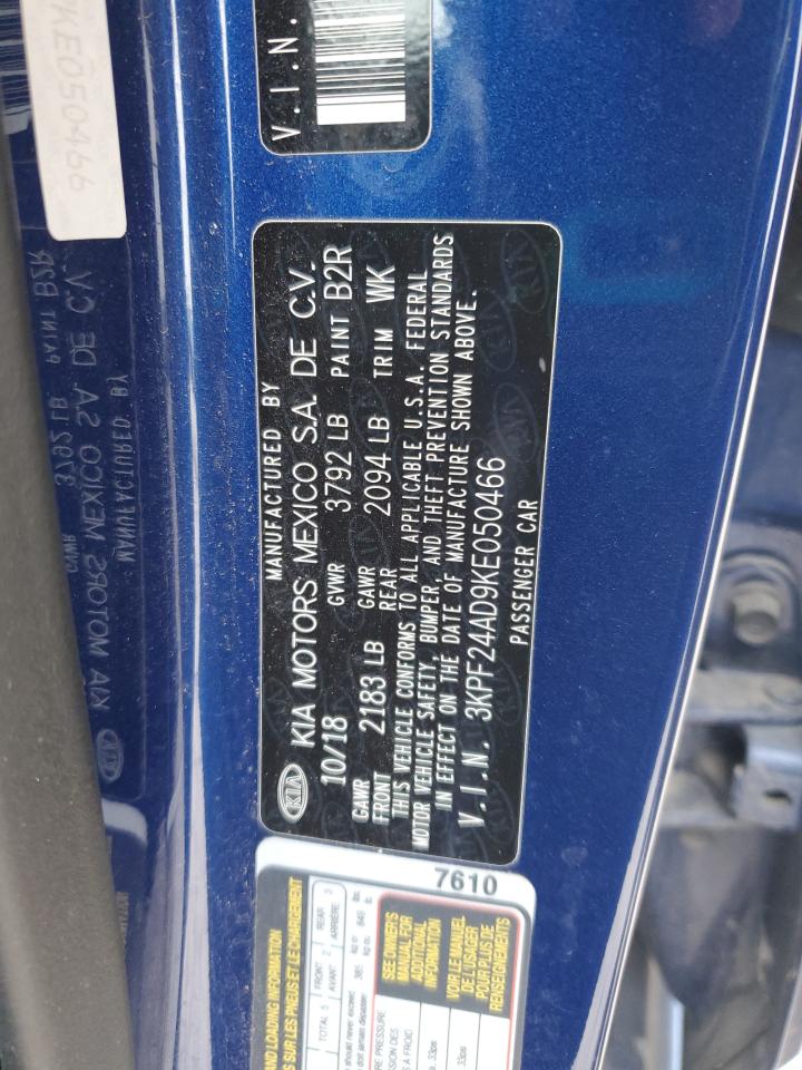 2019 Kia Forte Fe VIN: 3KPF24AD9KE050466 Lot: 82659735