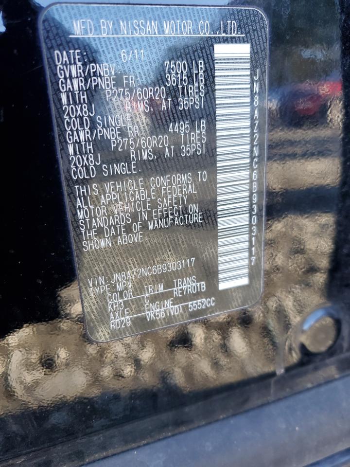 2011 Infiniti Qx56 VIN: JN8AZ2NC6B9303117 Lot: 82329325