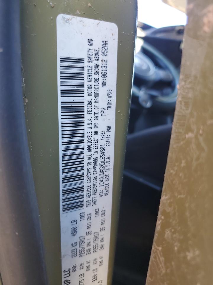 2013 Jeep Wrangler Sport VIN: 1C4AJWAGXDL694801 Lot: 81990205