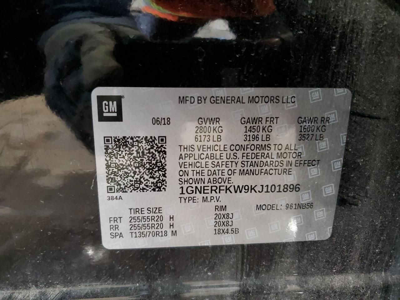 2019 Chevrolet Traverse Ls VIN: 1GNERFKW9KJ101896 Lot: 89629935