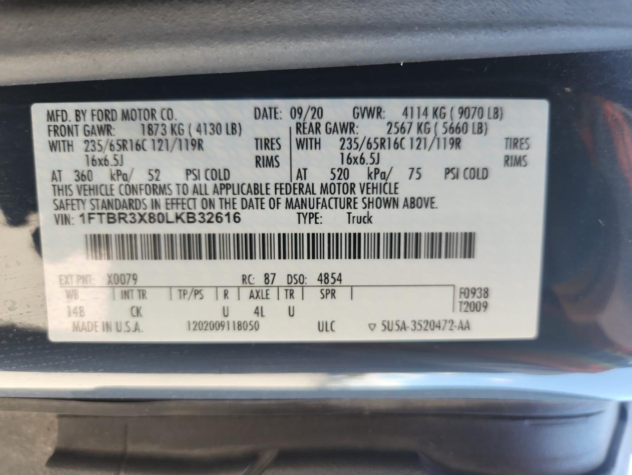 Фото: 1FTBR3X80LKB32616