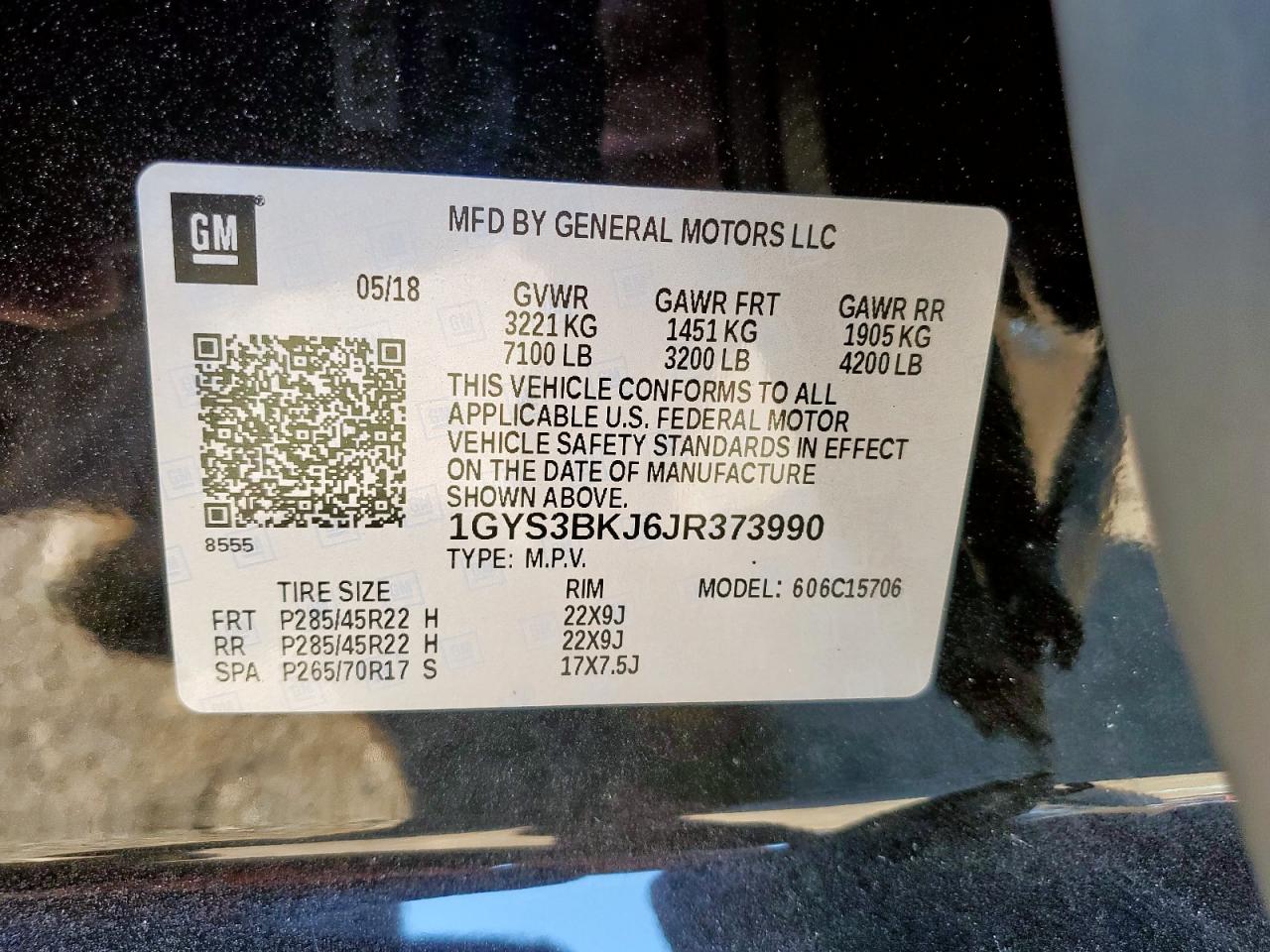 2018 Cadillac Escalade Luxury VIN: 1GYS3BKJ6JR373990 Lot: 82245145