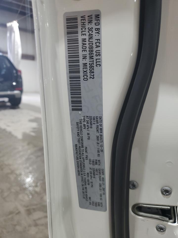 2021 Jeep Compass Latitude VIN: 3C4NJDBB6MT565872 Lot: 84930705