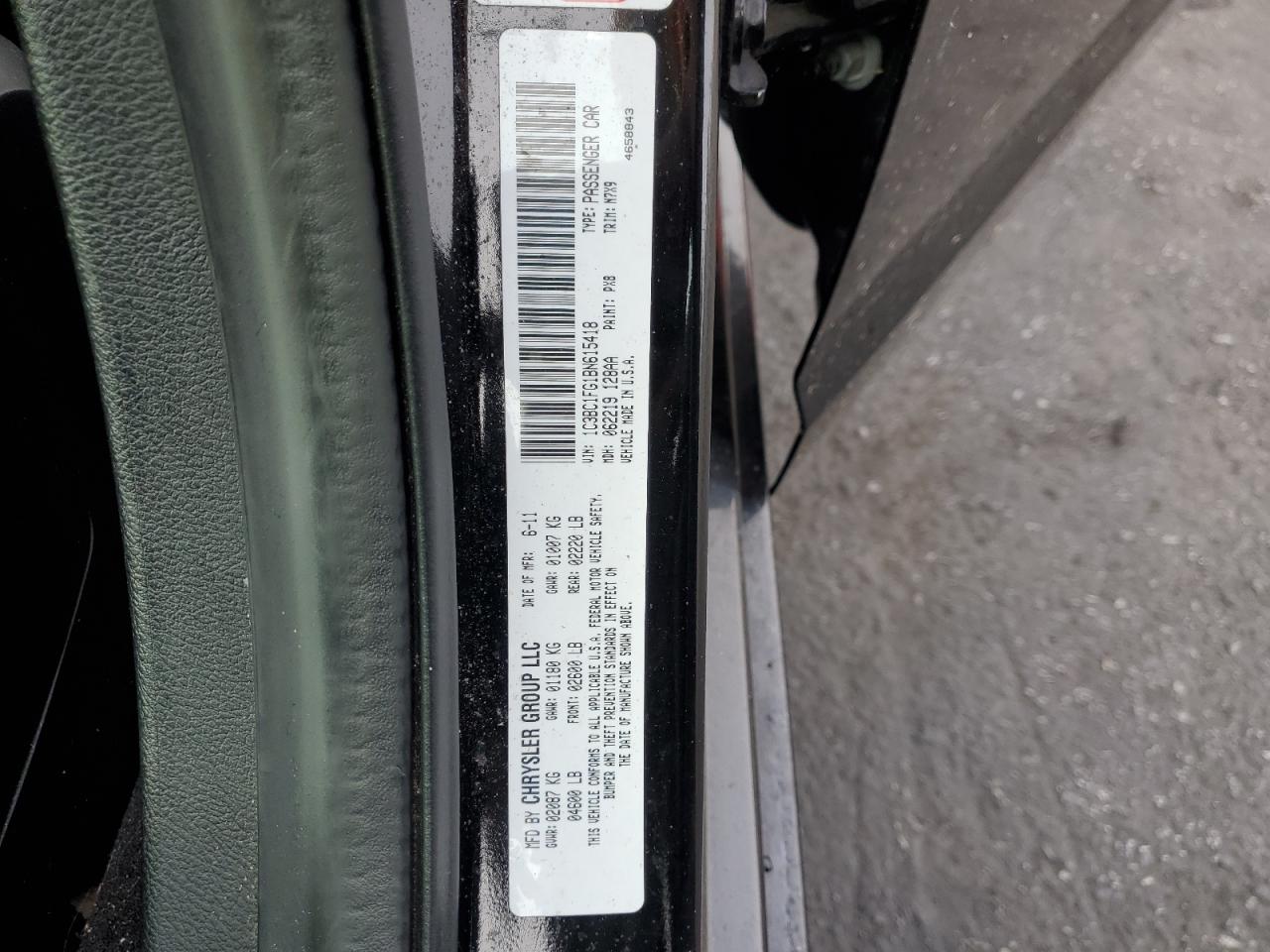 2011 Chrysler 200 Touring VIN: 1C3BC1FG1BN615418 Lot: 86606675