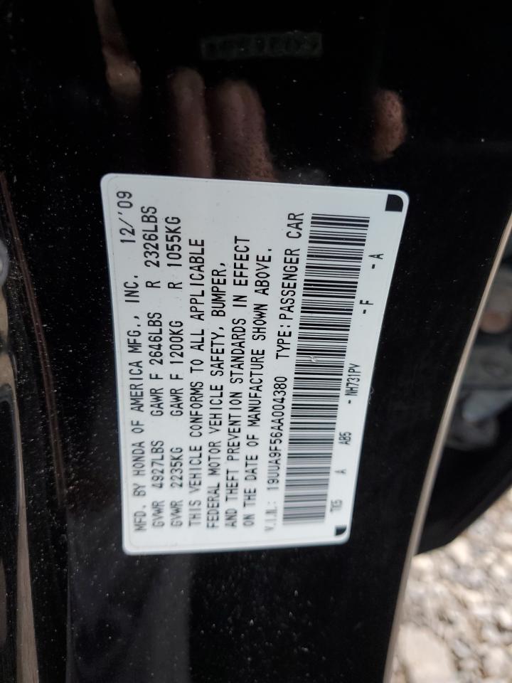 2010 Acura Tl VIN: 19UUA9F56AA004380 Lot: 86299065