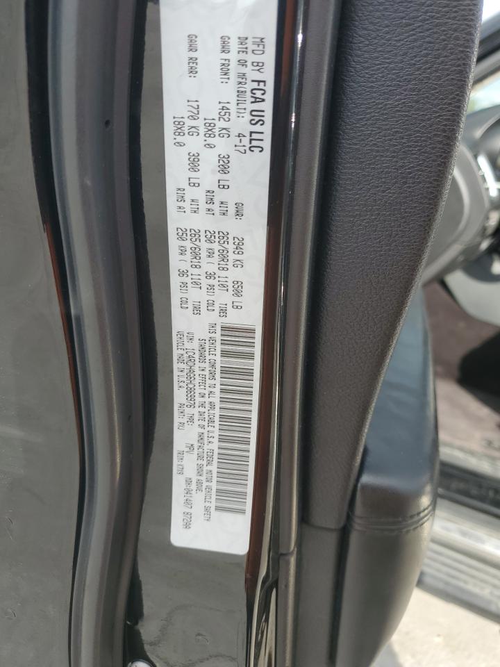 2017 Dodge Durango Sxt VIN: 1C4RDHAG6HC869976 Lot: 86168855