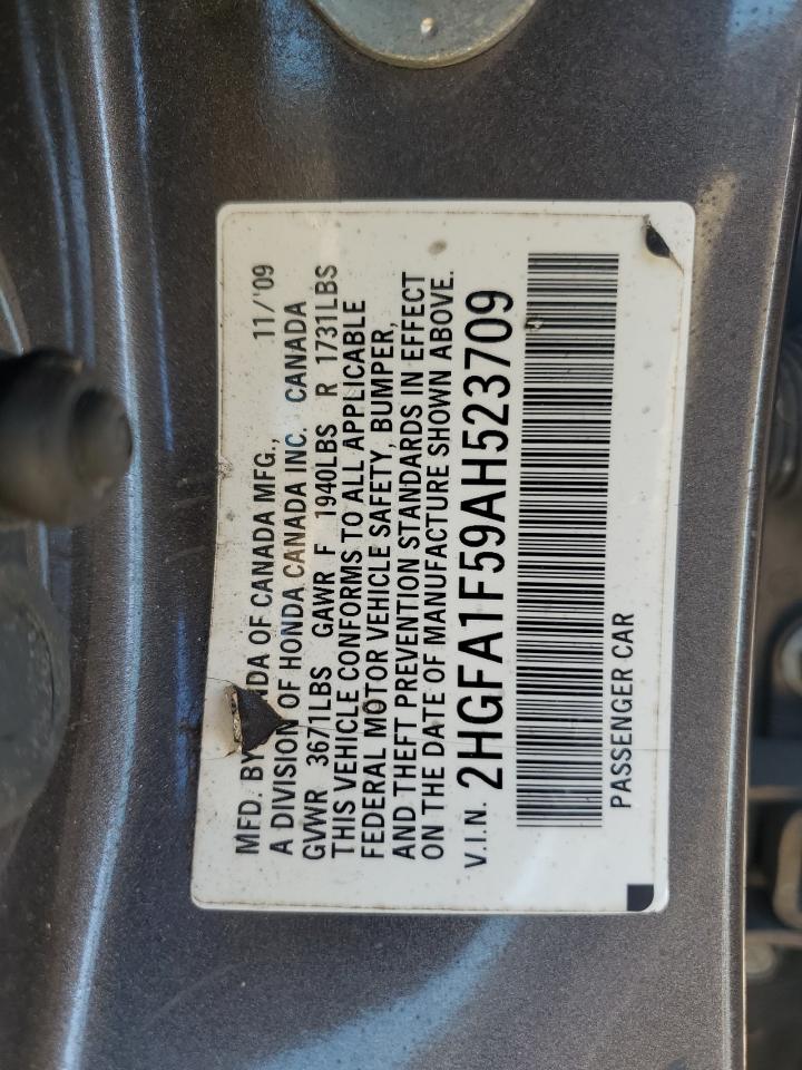 2010 Honda Civic Lx VIN: 2HGFA1F59AH523709 Lot: 82529775