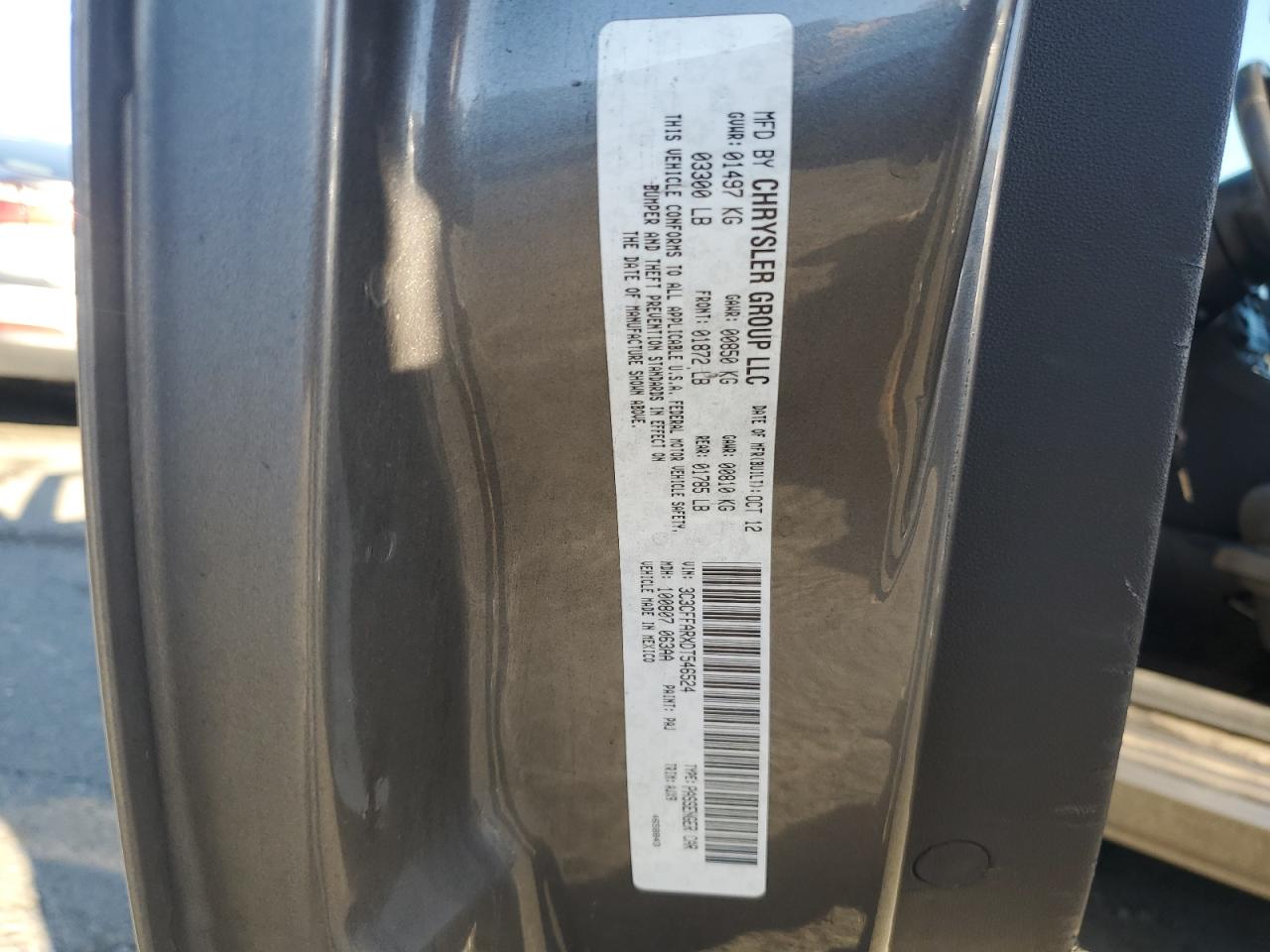 2013 Fiat 500 Pop VIN: 3C3CFFARXDT546524 Lot: 82619305