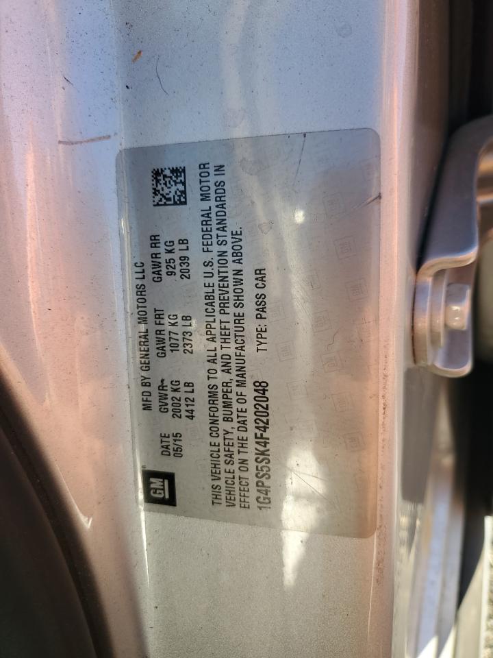 2015 Buick Verano VIN: 1G4PS5SK4F4202048 Lot: 81764845