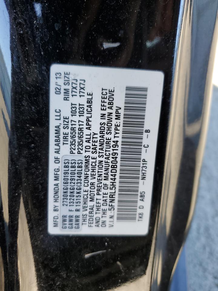 2013 Honda Odyssey Ex VIN: 5FNRL5H44DB049194 Lot: 86155995