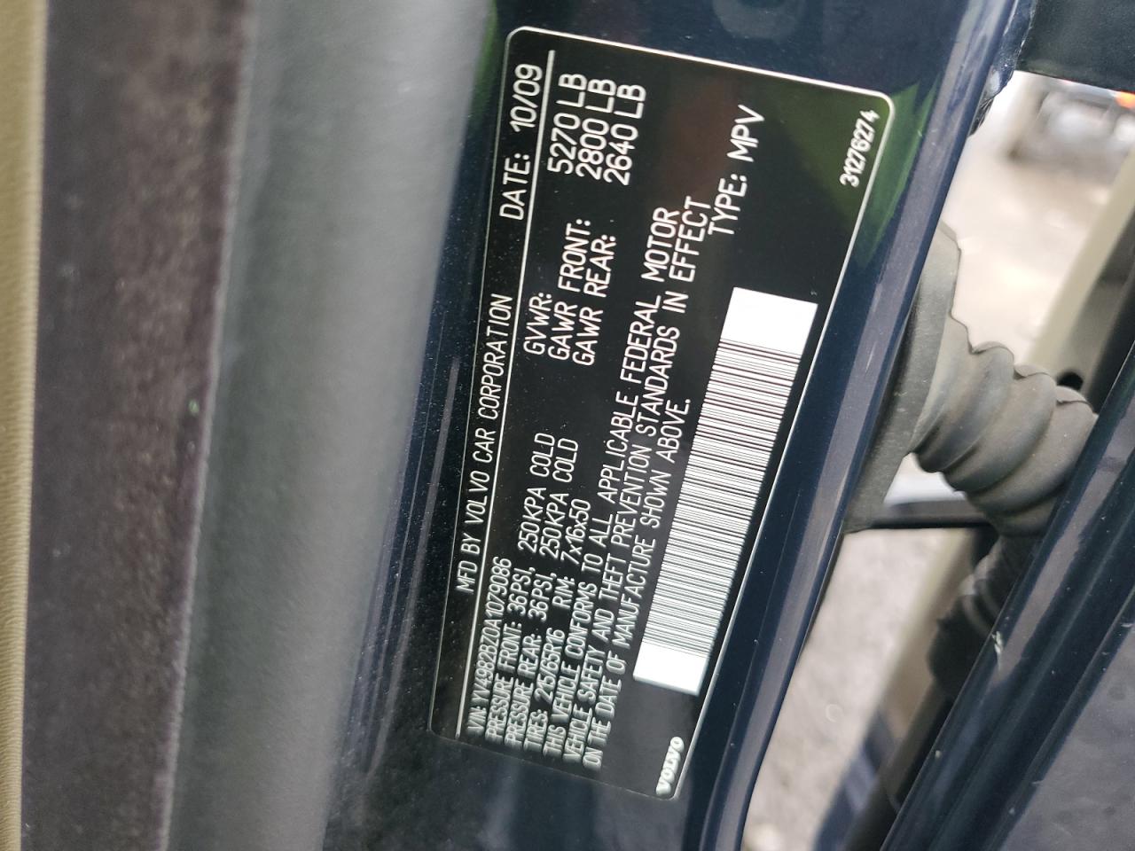 2010 Volvo Xc70 3.2 VIN: YV4982BZ0A1079086 Lot: 90903425