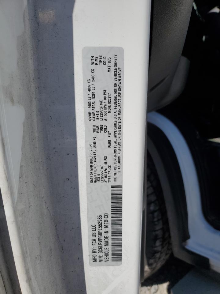 2023 Ram Promaster 2500 2500 High VIN: 3C6LRVPG6PE552985 Lot: 86655235