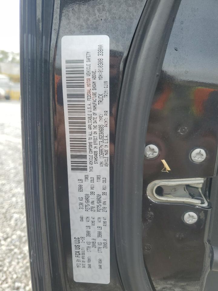 2018 Ram 1500 Laramie VIN: 1C6RR7NT3JS230685 Lot: 89879095