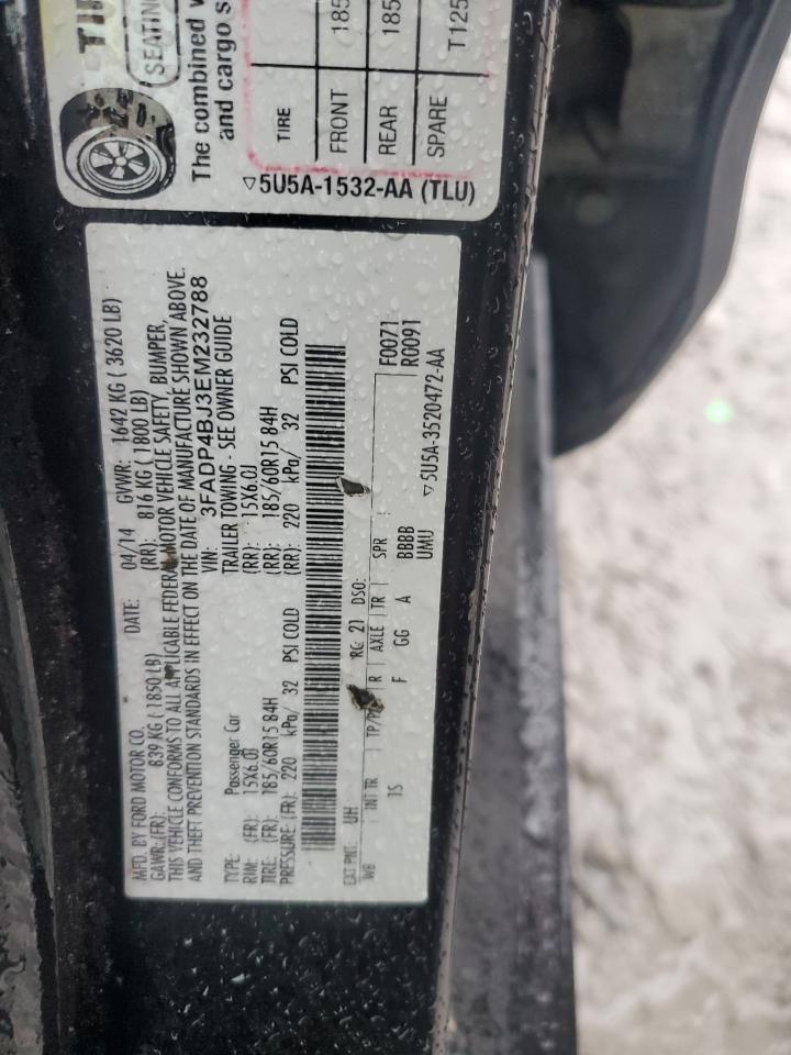 2014 Ford Fiesta Se VIN: 3FADP4BJ3EM232788 Lot: 90414655