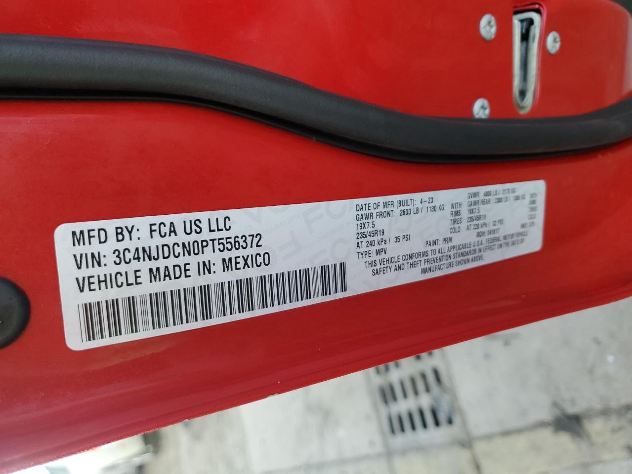 2023 Jeep Compass Limited VIN: 3C4NJDCN0PT556372 Lot: 90494795