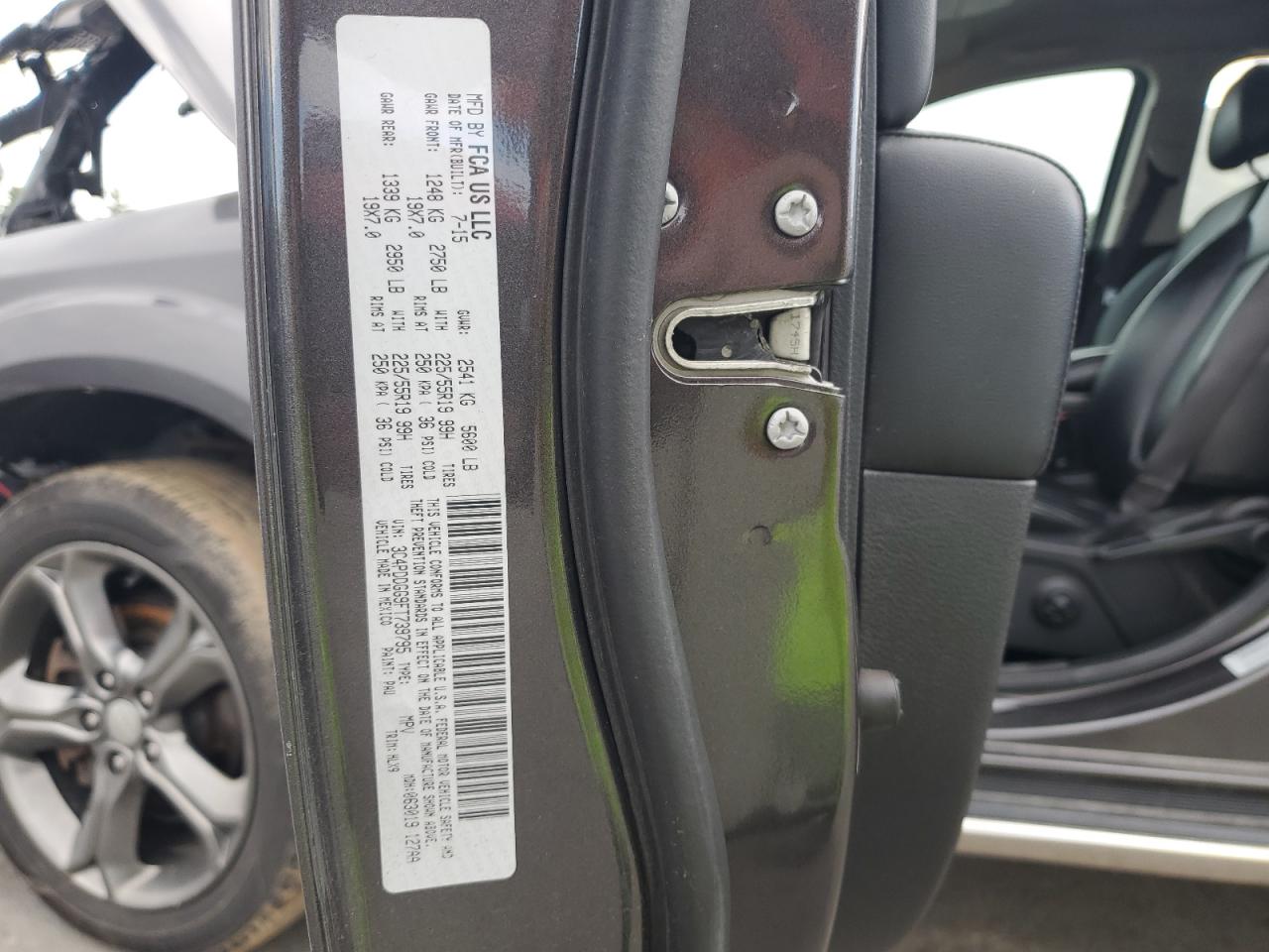 2015 Dodge Journey Crossroad VIN: 3C4PDDGG9FT739795 Lot: 85721155