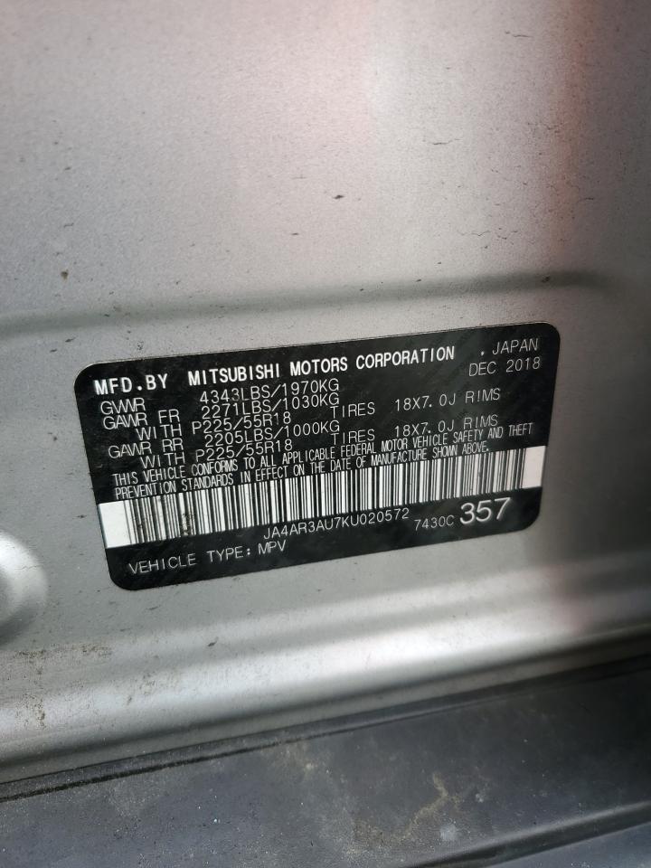 2019 Mitsubishi Outlander Sport Es VIN: JA4AR3AU7KU020572 Lot: 82301975