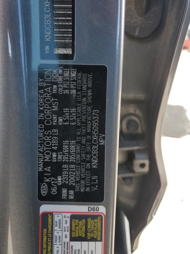 2017 Kia Niro Fe VIN: KNDCB3LCXH5095373 Lot: 84918235