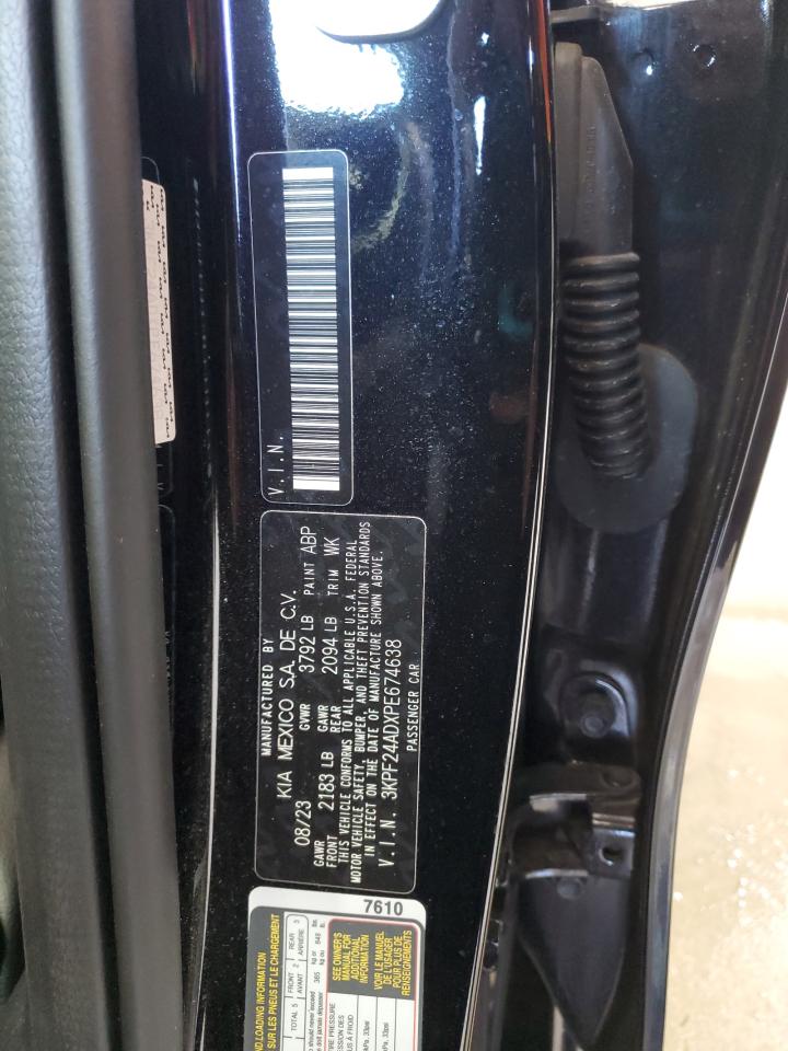 2023 Kia Forte Lx VIN: 3KPF24ADXPE674638 Lot: 86132245