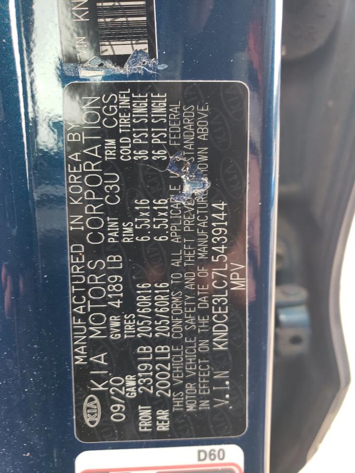 2020 Kia Niro Ex Premium VIN: KNDCE3LC7L5439144 Lot: 85878835