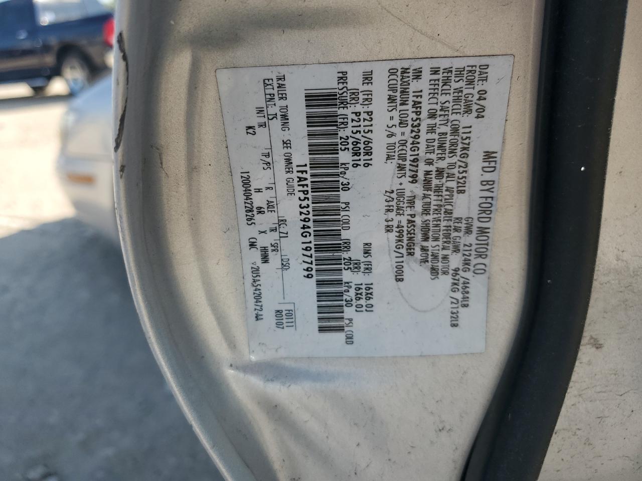 2000 Mercury Sable Ls Premium VIN: 1MEFM55S3YG629629 Lot: 81966435