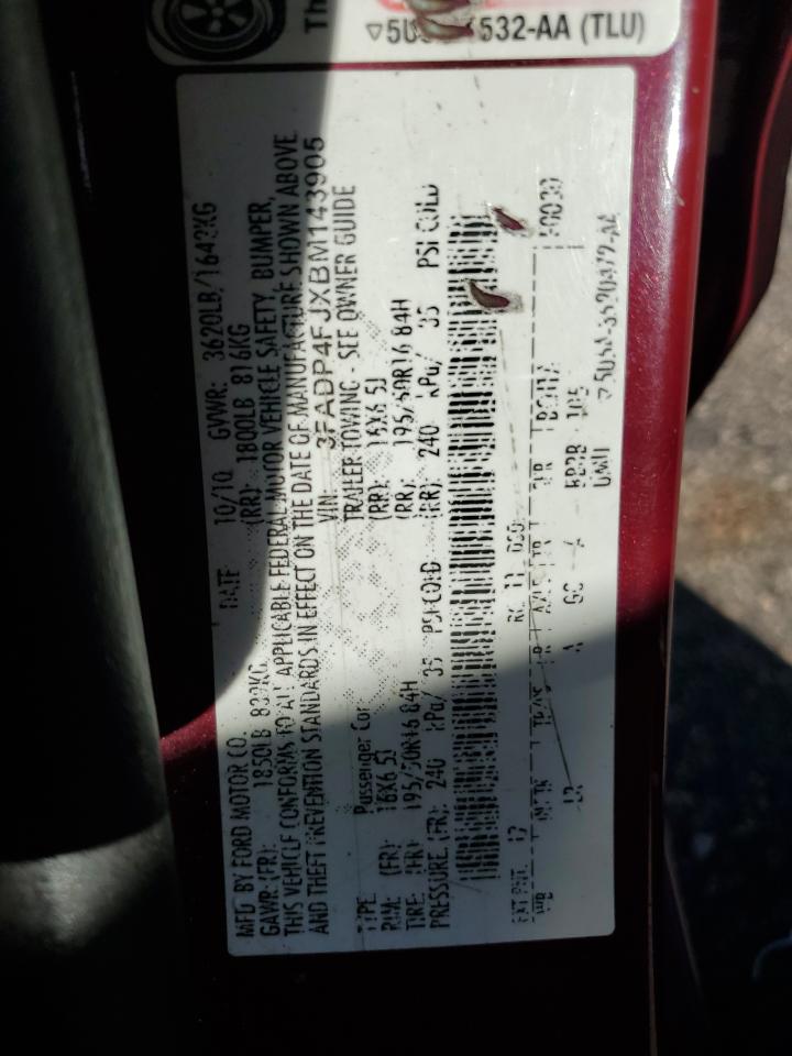 2011 Ford Fiesta Ses VIN: 3FADP4FJXBM143905 Lot: 82182045