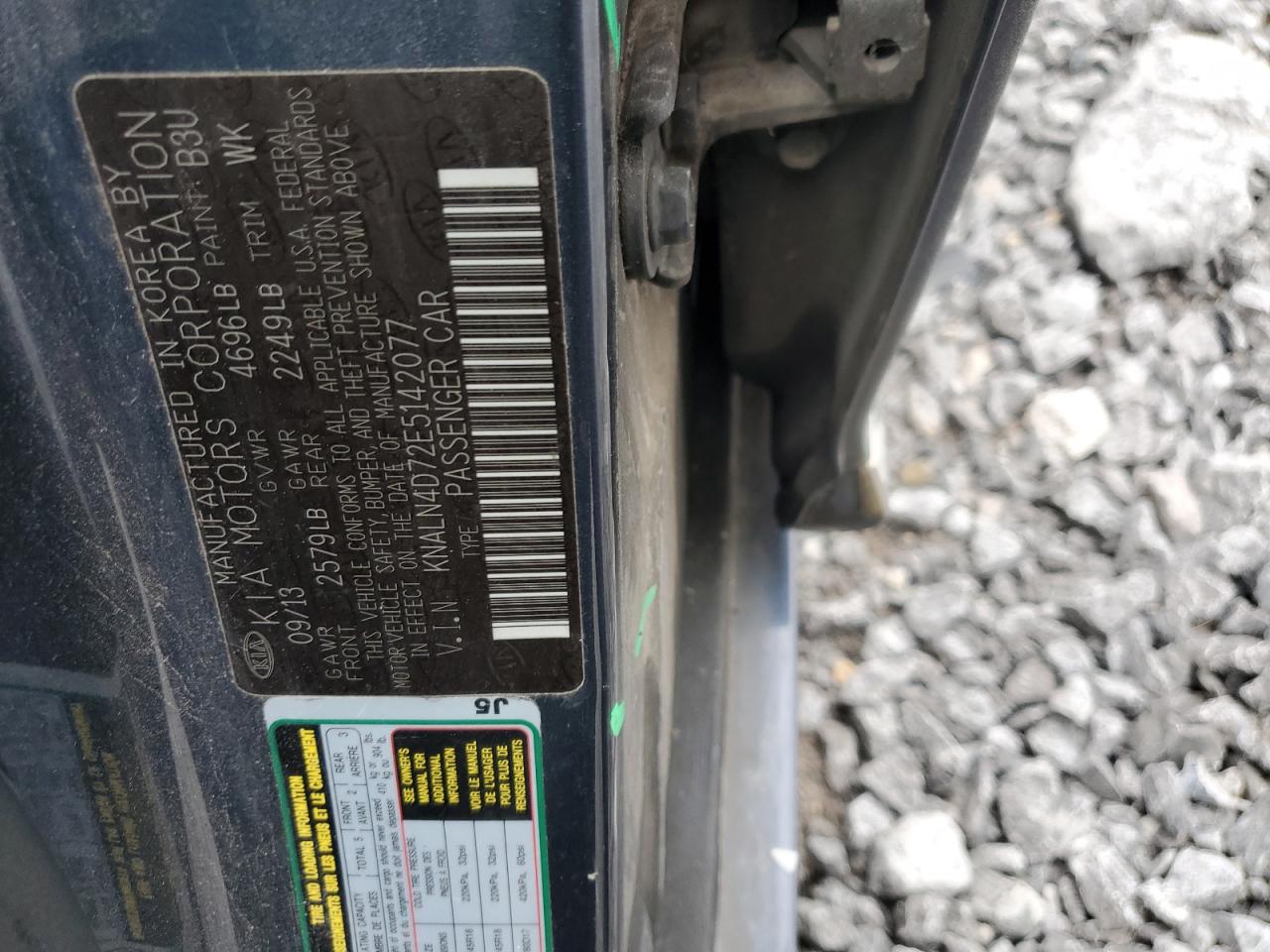 2014 Kia Cadenza Premium VIN: KNALN4D72E5142077 Lot: 87441335