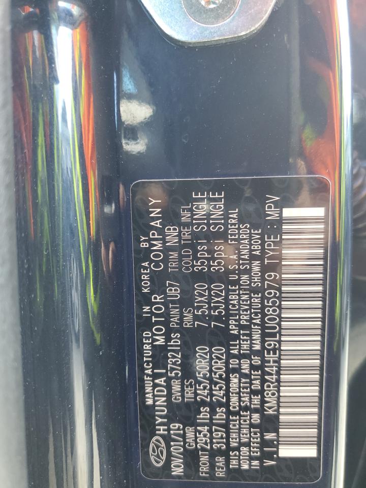 2020 Hyundai Palisade Sel VIN: KM8R44HE9LU085979 Lot: 85312245