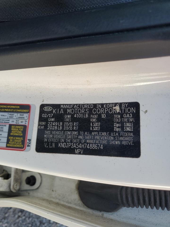 2017 Kia Soul + VIN: KNDJP3A54H7488674 Lot: 84846035