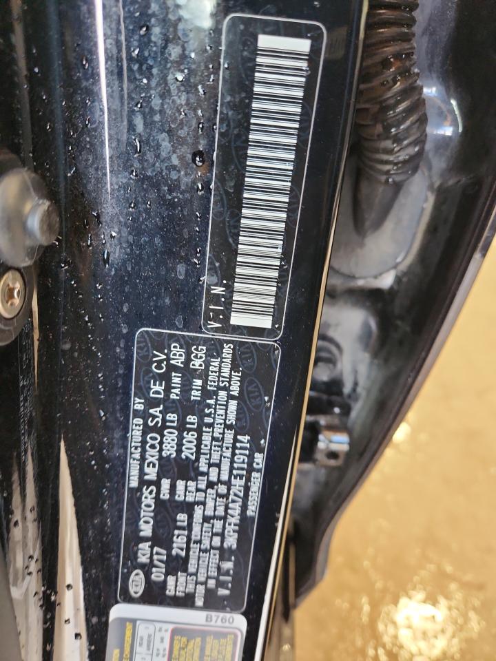 2017 Kia Forte Lx VIN: 3KPFK4A72HE119114 Lot: 89824955