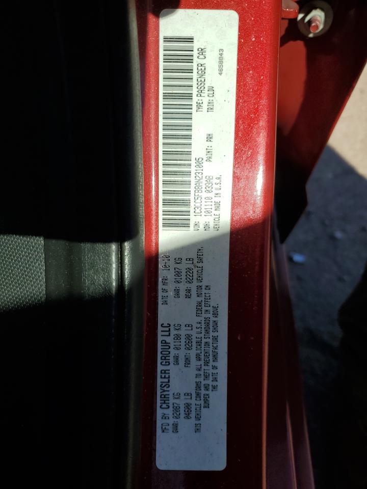 2010 Chrysler Sebring Limited VIN: 1C3CC5FB8AN231005 Lot: 90610325