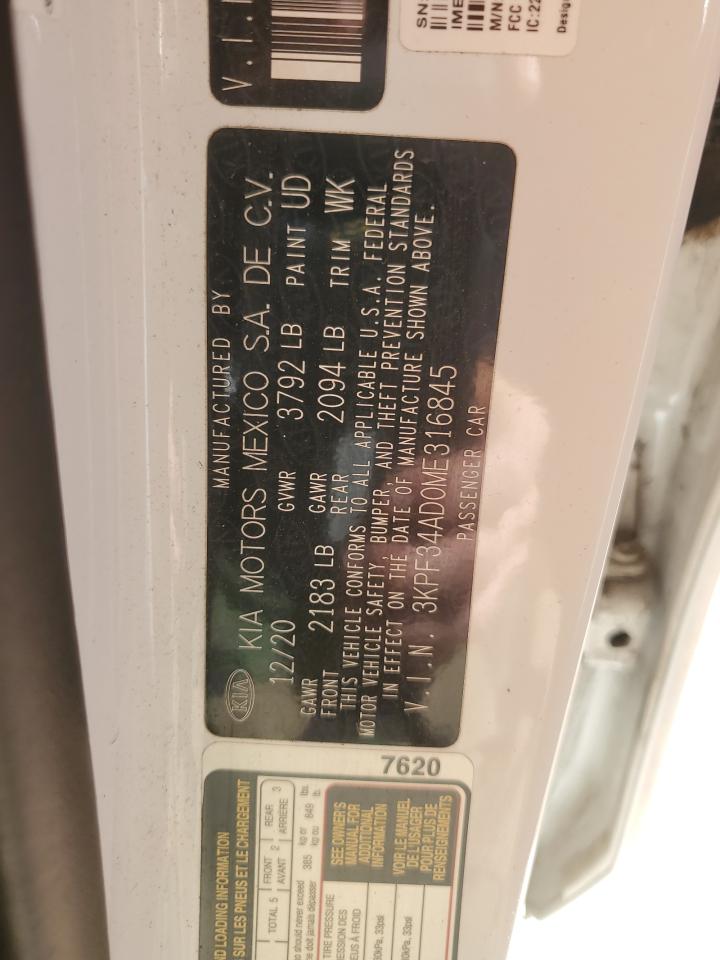 2021 Kia Forte Gt Line VIN: 3KPF34AD0ME316845 Lot: 82599075