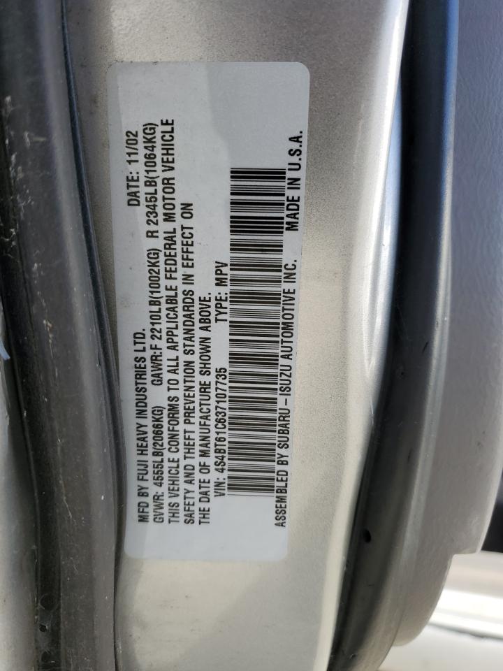 2003 Subaru Baja VIN: 4S4BT61C637107735 Lot: 85546585